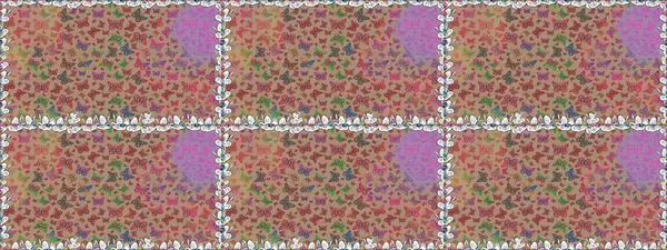 Kusursuz. Çizim, karalama, karalama. Bej ve nötr bir arka planda kelebekler. Raster illüstrasyonu. Kelebekli tasarım. Sonsuz.