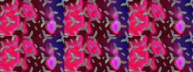 Yüzey için tekrarlanan doku, ambalaj kağıdı, mor, kahverengi ve kahverengi renkler. Raster illüstrasyonu. Kış kar tanesi, raster arka plan. Renkli arka planda izole edilmiş güzel kar taneleri.