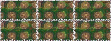 Raster Dikişsiz güzel kumaş desen. Çiçek deseni. Düz çiçek öğeleri tasarım. Bahar Tema Dikişsiz desen arka plan rengi.