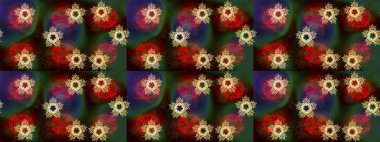 Desen snowflakes.raster Noel soyut renkli arka plan ile düşen kar tanesi. Raster illüstrasyon.