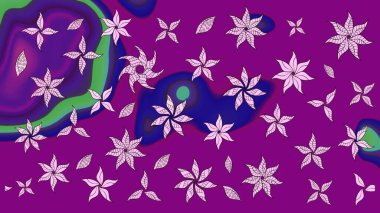 Zentangle soyut çiçekleri. Güzel kumaş deseni. Karalama çiçeği. Düz Çiçek Elementleri Tasarımı. Renkli Bahar Teması eskiz kalıbı. Raster illüstrasyonu.