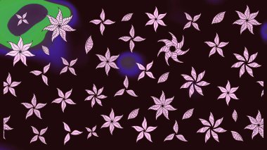 Hoş bir çiçek geçmişi var. Güzel kumaş deseni. Küçük bir çiçekte eskiz deseni. Raster illüstrasyonu.