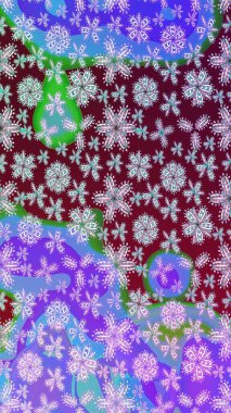 Soyut etnik raster çizim kalıbı. Çiçekler. Vadinin çiçekleri menekşe renklerinde.