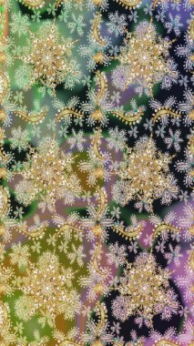 Tarafsız renklerde altın element. Barok tarzında altın çiçekli süs. Damask pürüzsüz yineleme kalıbı. Antika altın tekrarlanabilir duvar kağıdı.