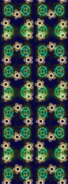 Raster illüstrasyonu. Gri renkli Asya tekstili. Suluboya çiçekli çiçek deseni.