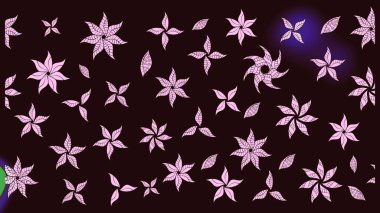 Raster illüstrasyonu. Kahverengi renklere karalamalar çizilmiş çiçek deseni.