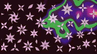 Raster Hip kumaş deseni. Eskiz Vintage Çiçek Deseni.