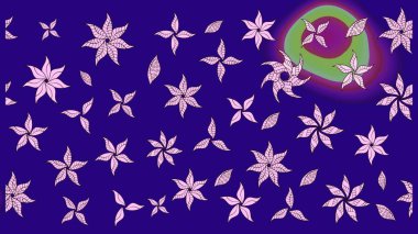 Çiçekli bahar çiçekleri. Robot resim. Motley illüstrasyonu. Küçük renkli çiçekler. Küçük çiçekte güzel bir desen. Moda baskıları için zarif bir şablon.