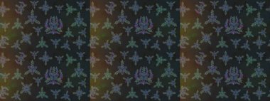 Suluboya çizim kalıbı. Çiçekler suluboya tarzında gri, mavi ve kahverengi renklerde. Çiçek izi.