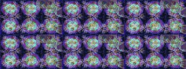 Renkli arka planda izole tatlı kar taneleri. Mor, gri ve mavi renkler ve kar taneleri. Raster illüstrasyonu.