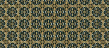 Altın karalama fantezi yapraklarından Raster soyut çiçek çelengi ve kahverengi ve mavi renkte çiçek. El yapımı dekoratif çerçeve, albüm kapağı, tebrik kartı, klasik Art deco tarzı.