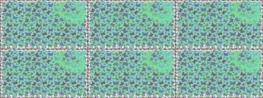 Sanat retro seramik seramik tasarım tarzında serbest ve doğrusal el çizimi logo. Yumuşak mavi ve yeşil arkaplanda izole edilmiş şirin yaban sinekleri. Mavi ve yeşil renkleri kapat.