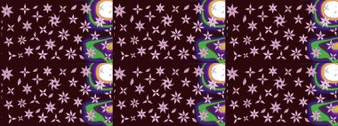 Klasik taslak çizimi. Raster Yumuşak kumaş deseni. Çiçek rengi eskiz deseni. Raster çiçek izi..