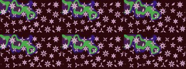 Elle boyanmış suluboya resim çizimleri, çiçekler ve bitkiler. Kahverengi renkte çiçekler.