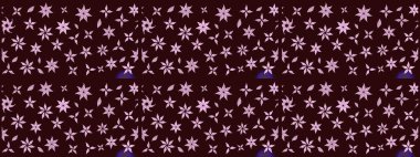 Nakış desenli çiçek deseni. Parmak izi, kumaş, duvar kâğıdı, tekstil için raster dokusu. Renkli grunge soyut arkaplanı colokahverengi çiçeklerle zenginleştirir.