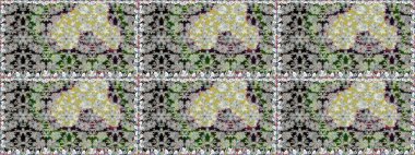 Suluboya tarzında gri renkli çiçekler. Raster illüstrasyonunda kusursuz çiçek deseni.