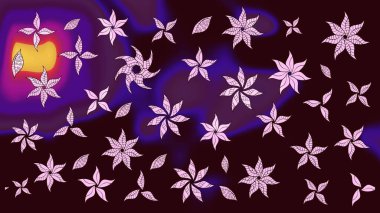 Kahverengi renkli çiçekler. Nazik, sevimli çiçek arkaplanı. Raster çiçek desenli ve çiçekli..