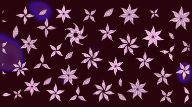 Kahverengi renkli çiçekler. Nazik romantik baskı. Raster güzel bir çiçek deseni çizmiş. Bahar mevsimi. Tatil havası..