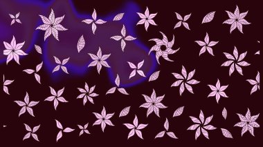 Kahverengi renklerde bahar çiçekleri. Yaprak ve çiçeklerin suluboya resimleri, kahverengi renklerdeki çizimler. Raster illüstrasyonu.