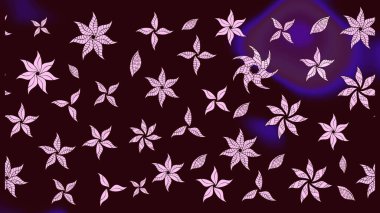 Çiçekli eskiz deseni. El çizimi. Suluboya çizimi. Kahverengi renkte çiçekler.