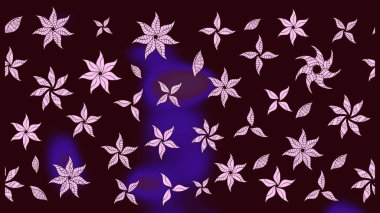 Yumuşak, yaz çiçekli arka plan. Çiçekli karalama şeklinde Raster çiçek deseni. Kahverengi renkte çiçekler.