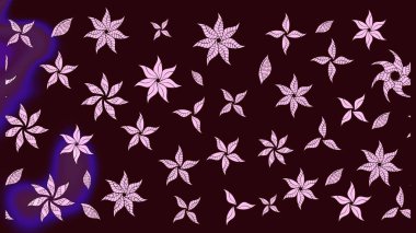 Modern çiçek arkaplanı. Halk tarzı. Parlak renkli çiçekleri ve kahverengi renkli yaprakları olan harika bir çiçek deseni. Moda baskıları için zarif bir şablon.