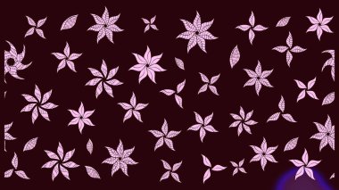 Çiçekler, dallar, bitkiler ve çiçekler. Güzel kumaş deseni. Raster illüstrasyonu. El çizimi.