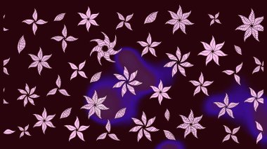 Raster illüstrasyonu. Şirin karalamalı çiçek desenli çizim. Eskiz tarzı kahverengi renklerde. Raster illüstrasyonu. El yapımı çiçek ve bitki koleksiyonu.