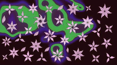 Raster illüstrasyonu. Küçük çiçekteki sevimli çiçek deseni. Modaya uygun kumaş deseni. Tony 'nin kumaş desenini çiz.