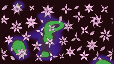 Paketleme, tekstil, duvar kâğıdı için çiçek eskizi. Klasik çiçek desenli. Yumuşak fayans. Yumuşak pamuk tasarımı. Raster taze dokusu.