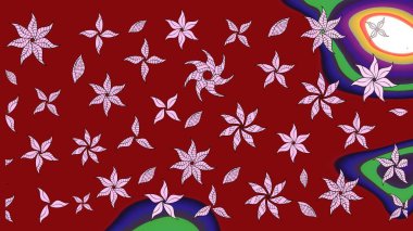 Etnik Mandala süsü. Raster Henna dövme stili. Tekstil, tebrik kartı, boyama kitabı, telefon kılıfı baskısı için kullanılabilir. Hint çiçekli desenli şal desenli..