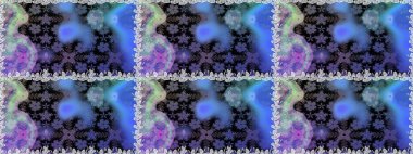 Nazikçe, güzel çiçek arkaplanı. Mavi ve mor renkli çiçekler. Raster çiçek desenli ve çiçekli..