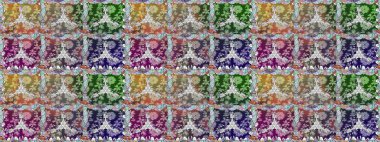 Raster illüstrasyonunda kusursuz çiçek deseni. Tarafsız renklerde çiçekler.