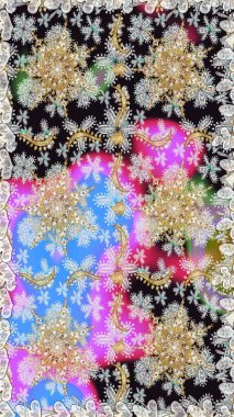 Tekrarlayan elementlerle kusursuz soyut arkaplan. Gri ve altın desenli. Zarif raster klasik desen.