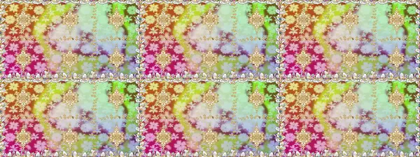 Altın elementlerle nötr renklerde altın desen. Raster geleneksel oryantasyon süsü. Kusursuz klasik altın desen.