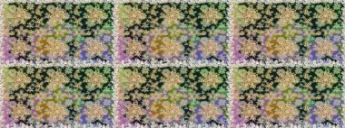 Çiçek deseni. Gri renklerdeki altın elementler. Duvar kâğıdı barok, İspanyol kumaşı. Şık bir grafik desen. Kusursuz raster arkaplanı.