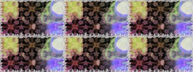 Tarafsız renklerde çiçekler. Düz Çiçek Elementleri Tasarım Raster illüstrasyonu. Çiçeksiz desenli arka plan. Renkli Bahar Teması Kusursuz Arkaplan.