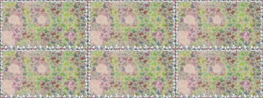 Gri ve nötr arkaplan üzerine geleneksel Raster halk dekoru. Sevimli moda kelebekler.