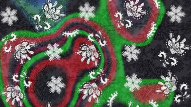 Sevgililer günü ve tebrik kartı konsepti için şık bir davetiye. Çiçek kompozisyonu, el boyası, hassas şablon. Gri renkli manzaralı çiçek deseni. Üst görünüm, yumuşak biçim.