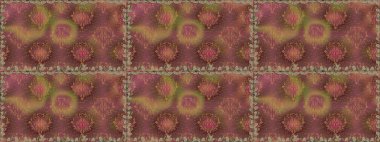 Raster deseni. Çiçek kolajı. Çiçek arkaplan. Doğa. - Kahverengi çiçekler. Küçük çiçekte güzel bir desen var. Çiçek bileşimi.