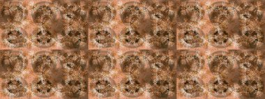 Renkli arka planda izole kar taneleri. Raster illüstrasyonu. Kar taneleri radyal kahverengi, bej ve nötr renkler.