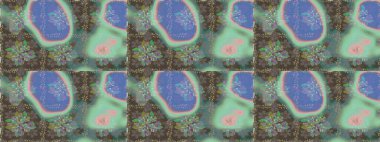 Şablon, pürüzsüz, çiçekli kenar. Güzel, parlak, pürüzsüz kumaş, tuval. Kıvırcık, parlak örgü. Çiçek çelengi. Eski moda arka plan. Raster illüstrasyonu.