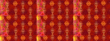 Kar tanesi raster deseni. Renkli arka planda izole tatlı kar taneleri. Raster illüstrasyonu. Kırmızı, turuncu ve mor renkte kar taneleri.