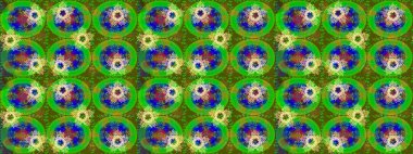 Yeşil, mavi ve kahverengi renkli suluboya kar taneleri. Kışın sembolü. Güzel dekorasyon. İllüstrasyon kar tanesi.