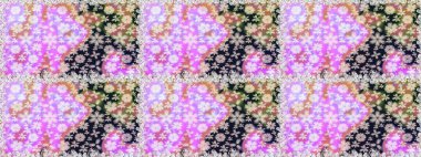 Parlak elementlerin. El çizimi Raster çizimi. Duvar kağıdı, web sayfası arka planı, ambalaj kağıdı, davetiye, broşür, afiş veya web sitesi için kusursuz çiçek deseni kullanılabilir.