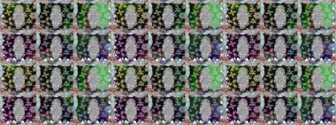 Raster - stok. Kusursuz bir arka plan modeli. Suluboya, elle çizilmiş. Tarafsız renklerde vadinin çiçekleri.