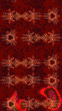 Kış kırmızısı, siyah ve kahverengi noel kar düz kristal element. Raster tasarımı. Kar Tanesi Raster simgesi arkaplanı. Meteoroloji buz koleksiyonu. Xmas don kar taneleri izole edilmiş siluet sembolü.