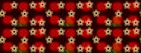 Süslü dekorasyon. Lüks, kraliyet ve Viktorya dönemi konsepti. Altın elementlerle kırmızı, kahverengi ve siyah renklerde altın desenler. Raster klasik barok çiçek desenli altın rengi..