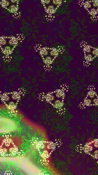 Raster illüstrasyonundaki çiçek desenli çizim. Çiçekler suluboya tarzında kahverengi, yeşil ve gri renklerde.