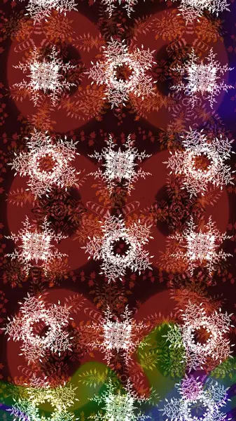 Soyut mandala ya da tuhaf kar tanesi çizgisi sanat tasarımı. Raster illüstrasyonu. Renkli arka planda izole tatlı kar taneleri.